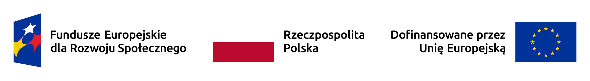 Belka ikon Fundusze Europejskie dla Rozwoju Społecznego, Rzeczpospolita Polska, Dofinansowane przez Unię Europejską